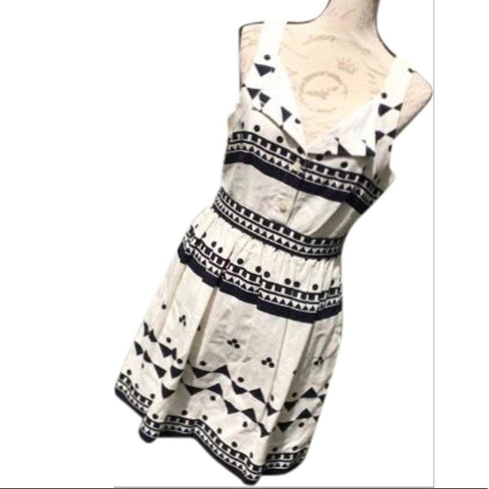 J. Crew Navy White Dress Size 10 GUC